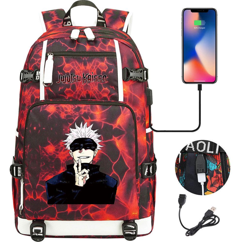 Mochila con Auriculares USB Estampados de Jujutsu Kaisen