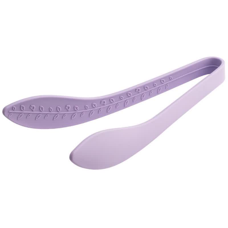 Oeny Creative Leaf Non-slip Silicone Food Tongs - Set of 2
