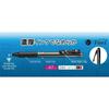 Pentel Vicuna Feel Ballpoint Metallic Sky Black BXCB27MS 2-Color Pen, Blue, Ink & Red, 0.7mm (Fine Tip)