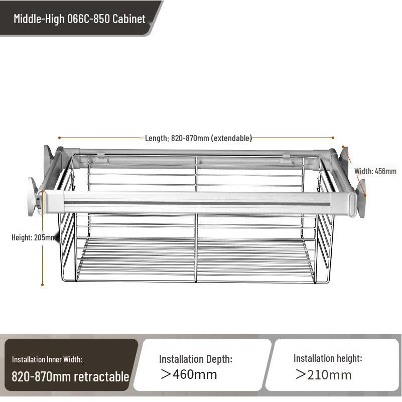Étagère télescopique extensible pour rangement de pantalons dans une armoire