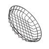 Metal Fries Chips Tapas Basket Holder Caddy Serving Stainless Steel Small, Large - Black, L