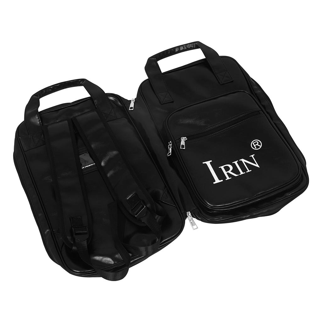 IRIN Drum Stick Storage Bag Leather Drumstick Case Portable Foldable Drumsticks Backpack Percussion Instruments Accessories