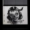 Halloween Harley Quinn Bat Balcony Glass Showcase Home Decoration Window Stickers