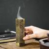 Retro Tütsülük Dikey Zen Buda Kalp Sutra Sütun Vintage Metal Tütsülük Ev Ofis Dekorasyonu
