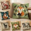 Animal And Natural Floral Prints Pillow Case Double-Sided Plush Sofa Cushion Covers Organic Breathable Invisible Zipper