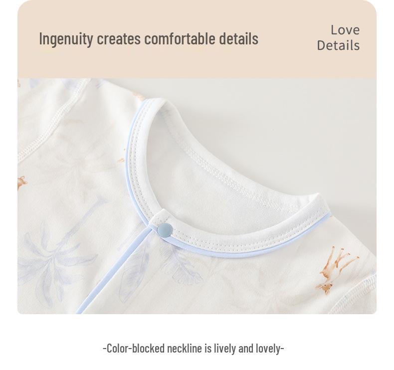 Newborn Autumn Pure Cotton Snap-Front Romper Jumpsuit
