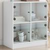 VidaXL Sideboard with White Glass Doors 68x37x75.5 Cm 836378