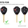 Key Fob Cover Fit for Toyota Camry Rav4 2005-2010 Scion TC 2007-2013 Yaris Avalon 2008-2013 Corolla Venza (White)