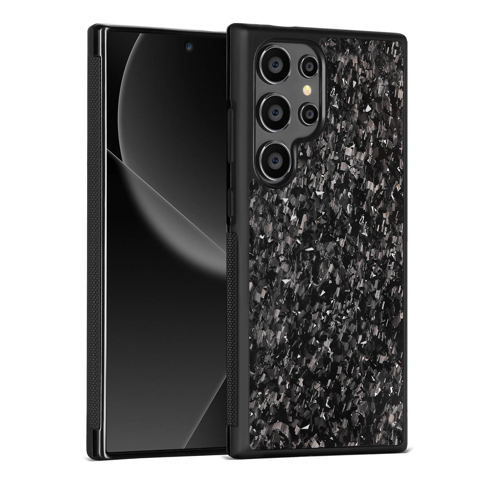 

Розкішний чохол з текстурою вуглецевого волокна MagSafe для Samsung Galaxy S25 S24 S23 S22 Plus Ultra, ударостійка кришка з алюмінієвого сплаву для об єктива S23 срібний