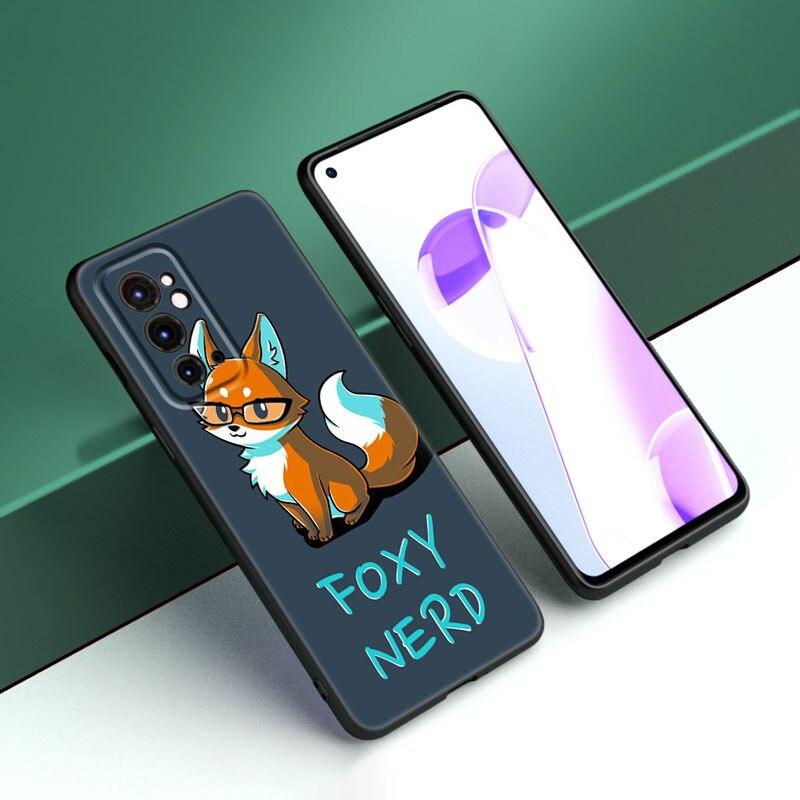 

Чехол для телефона с милым мультяшным животным лисой для OnePlus 7T 8T 9RT 10R Pro 6T Nord 2T CE2 N10 N20 N100 N200 ACE 5G, мягкий черный чехол из ТПУ OnePlus ACE 5G