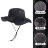 Spring and summer mountaineering cap quick-drying breathable anti-ultraviolet big eaves sunshade bucket hat men's foldable sunscreen cap
