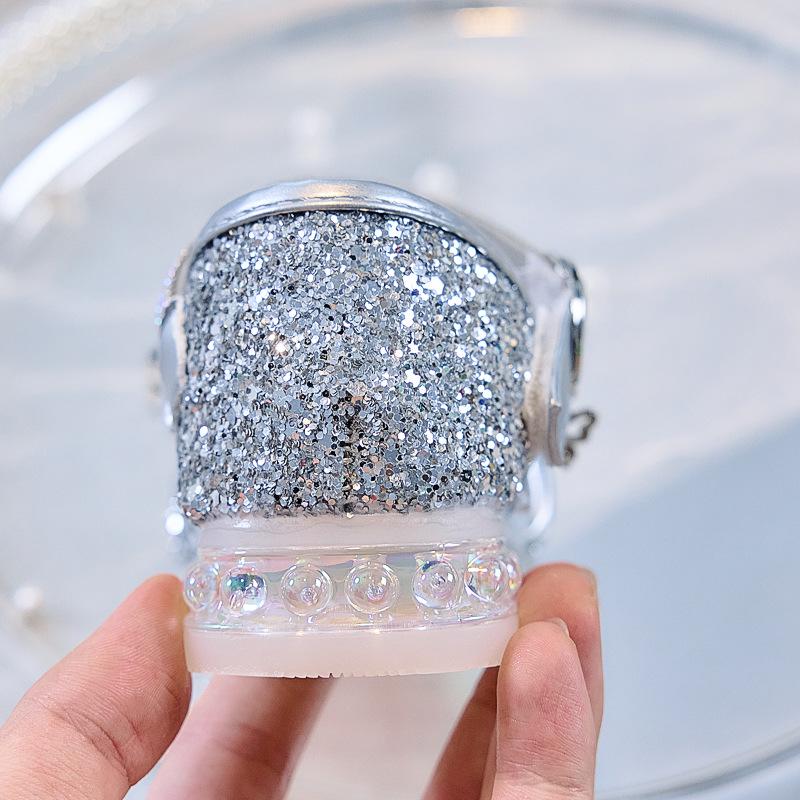 Girls' 2025 Summer Bow Rhinestone Sequin Princess Sandals