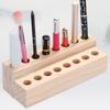 Creative Wooden Pen Holder Household Makeup Brush Holder Natural Brush Display Case  Storage Stand