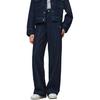 Li Ning Sports Lifestyle Serie Einfarbige Straight Leg Washed Jeans Damen Jeans Dunkel-Denim-Blau AJQT366-2