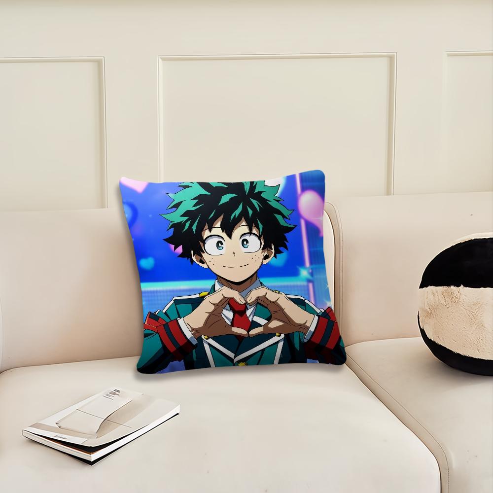 Anime M-My H-Hero Academia Izuku Midoriya Cushion Cover Living Room Headboard Office Bedroom Cushion Sofa Nap Time Pillow Case