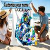 Custom Name Personalized Cosmic Bot Crew Print Beach Towel, for Trip Camping Beach Party Home Decor, Birthday Gift for Family & Friends