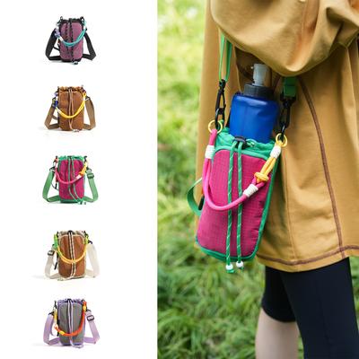 Borsa Secchiello Minimalista Coreana con Coulisse – Morbida Borsa a Tracolla in Cotone e Lino per Donna, Tracolla Regolabile e Tasca Interna