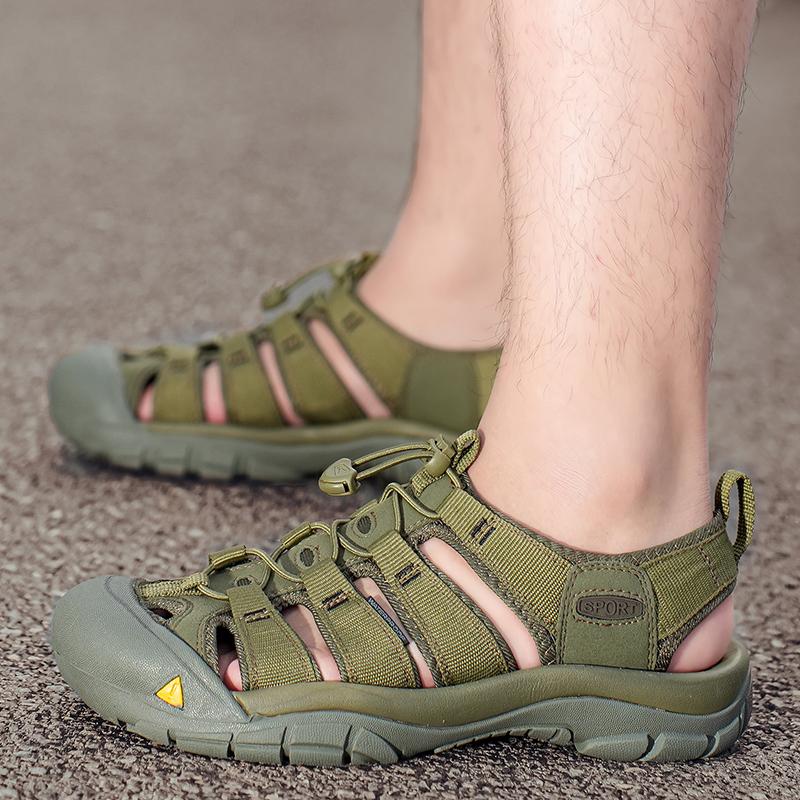 Sommer Outdoor Sandalen für Herren Atmungsaktive Wanderschuhe Wasser Strand Herren Sandalen Camping Klettern Aqua Sneaker