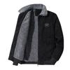 Winter Corduroy Jacket Men's Gown Cotton Fleece Winter Cotton Jacket Lapel Lamb Fleece Men's Jacket Dad's Wear