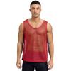 Gilet d'entraînement en maille ajourée pour homme Sport d'équipe Col rond Sans manches Débardeur Musculation Clubwear Tenue de plage