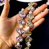 10 Yards Strassketten-Borte Glänzende Kristall-Diamant-Accessoires Eingelegte Perlen DIY Bastel-Geschenk-Dekoration Diamant-Metallkette
