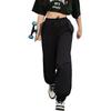 Li Ning Sports Lifestyle Series Solid Color Mid Waist Drawstring Cuffed Cargo Pants Knitted Sports Pants Women Pants Black AYKU610-6