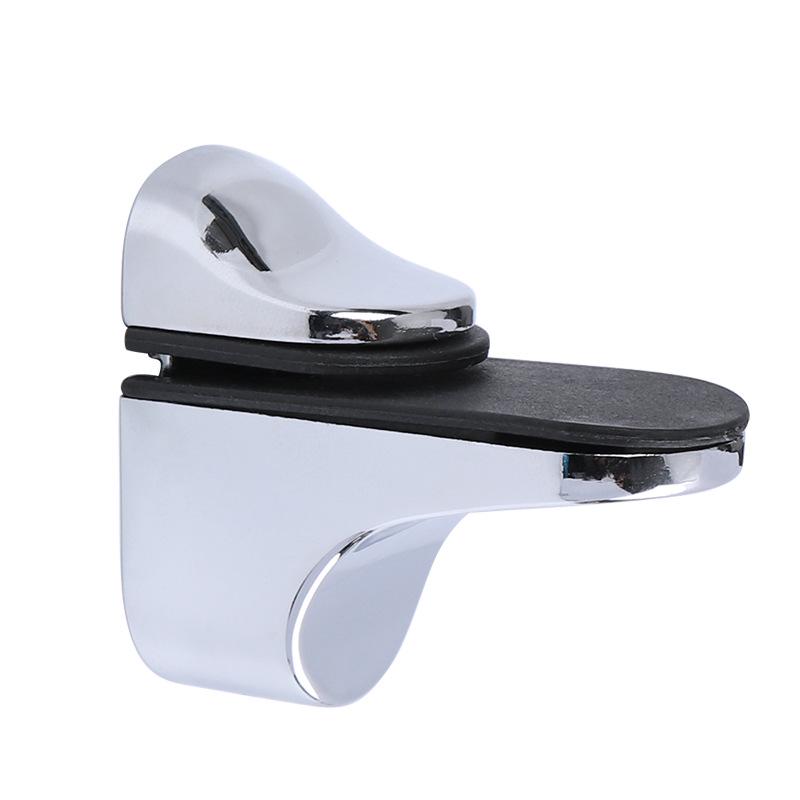 Zinc Alloy F-Shaped Glass Clip: Bathroom/Kitchen Shelf Support Bracket