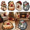 Soft Bathroom Floor Mat Cute Cat Pattern Indoor Floor Rug New Christmas Cat Doormat Entryway
