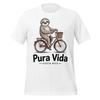 Funny Sloth Riding Bike Pura Vida Costa Rica Graphic T-Shirt
