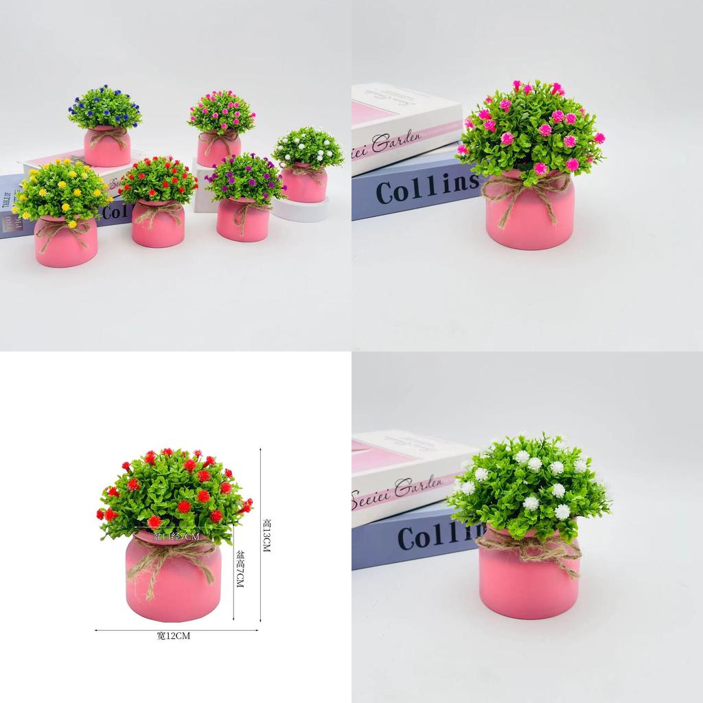 Starry Sky Artificial Flower Pot For Home Office Decor With Plastic Material And Wedding Use