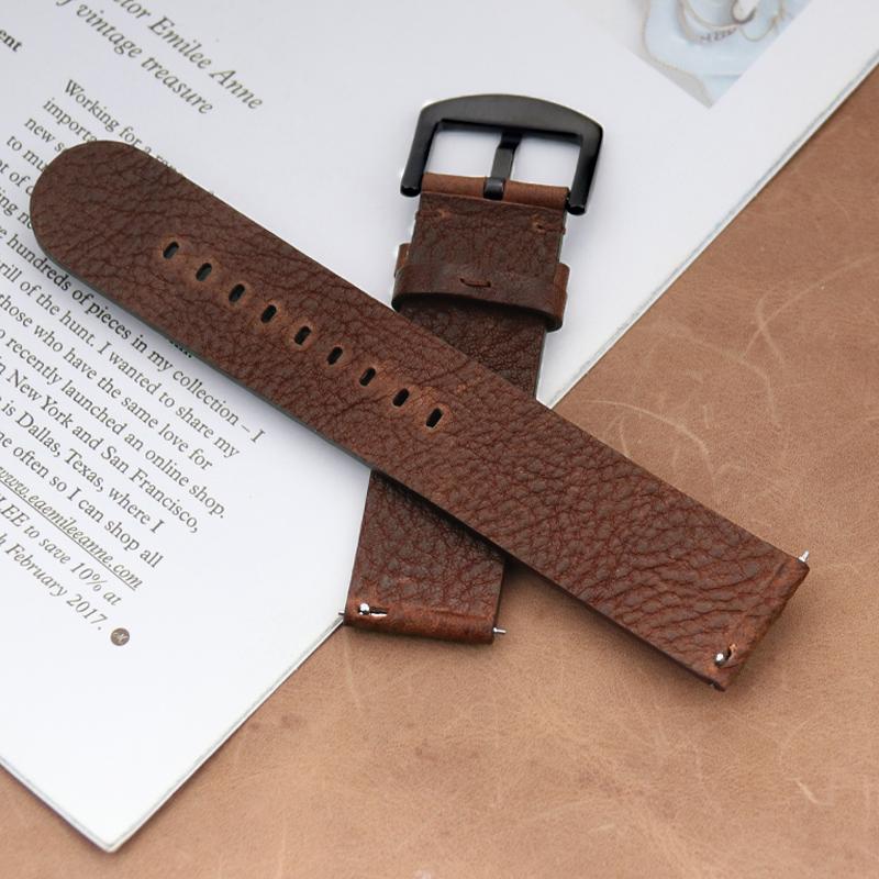 Watchband Italian Calfskinl 22mm Watch Strap Leather Band for Huawei Watch GT 2/3 46mm GT2/GT3 Pro Bracelet for Samsung Galaxy Watch 46