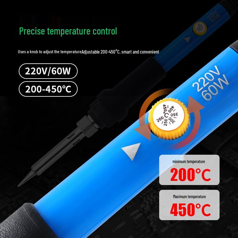 Smart Inner-Heated 60W Electric Soldering Iron with Adjustable Constant Temperature for Pyrography and Welding.