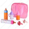 My Baby Doll Magic Feeding Set: 6-Piece with Milk & Juice Bottles and Handbag