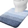 Homaxy Luxe Badmat U-vormig Extra Zacht Badkamertapijt Absorberend Badkamertapijt Antislip Pluche Voetmat Contour Toiletmatten