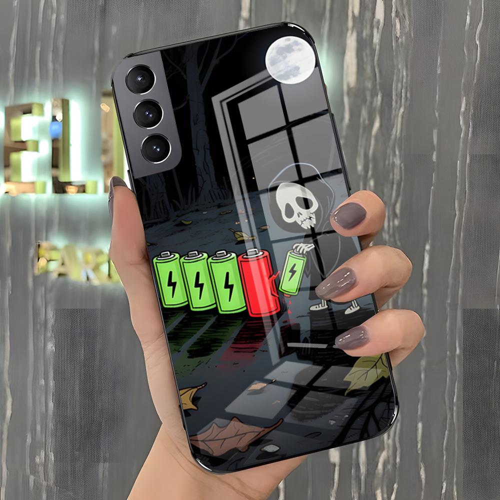 Grim Reaper Cool Phone Case For Samsung S26 S25 Plus S20 S20 Plus S22 Ultra S23 FE S21 Plus S21 Ultra Glass Cover