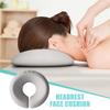 1pc Gray Contour Face Pillow with,Ergonomic Neck & Facial Support Cushion, Zipper Closure, Dry Clean Only,Multi-Use for Home