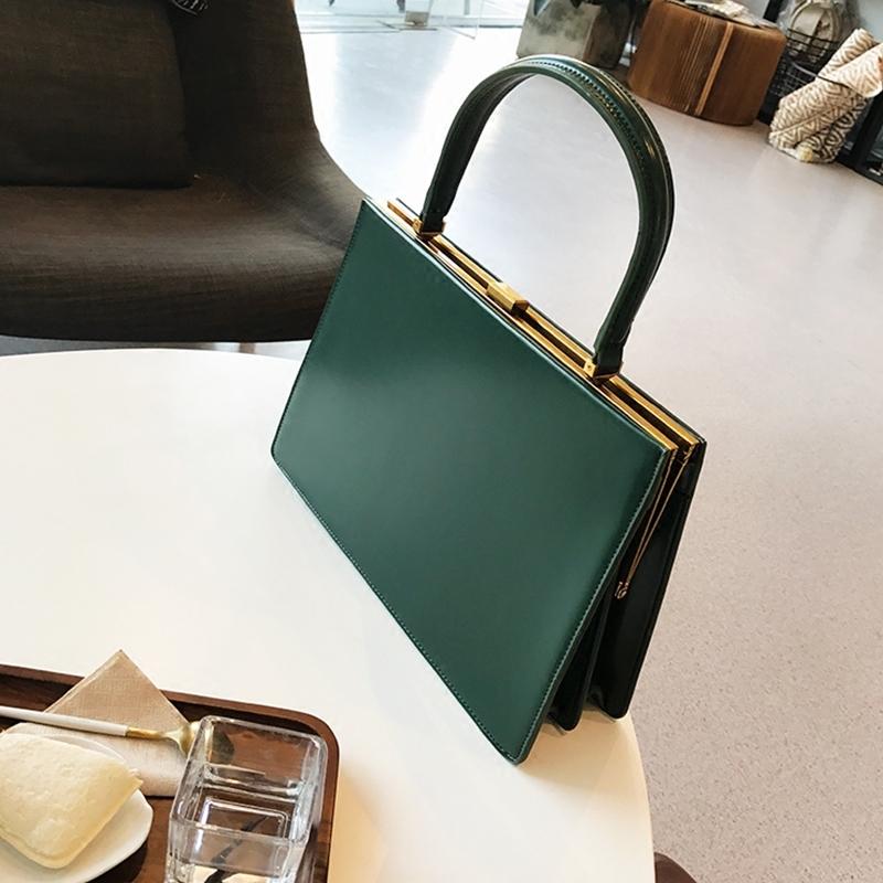 Sac à Main Vintage Grande Pince pour Femmes Sacs à Main de Marque Sac Cabas Décontracté pour Femme Grande Capacité Sac à Main de Luxe en Cuir PU Sacs à Main Mode pour Dames vert