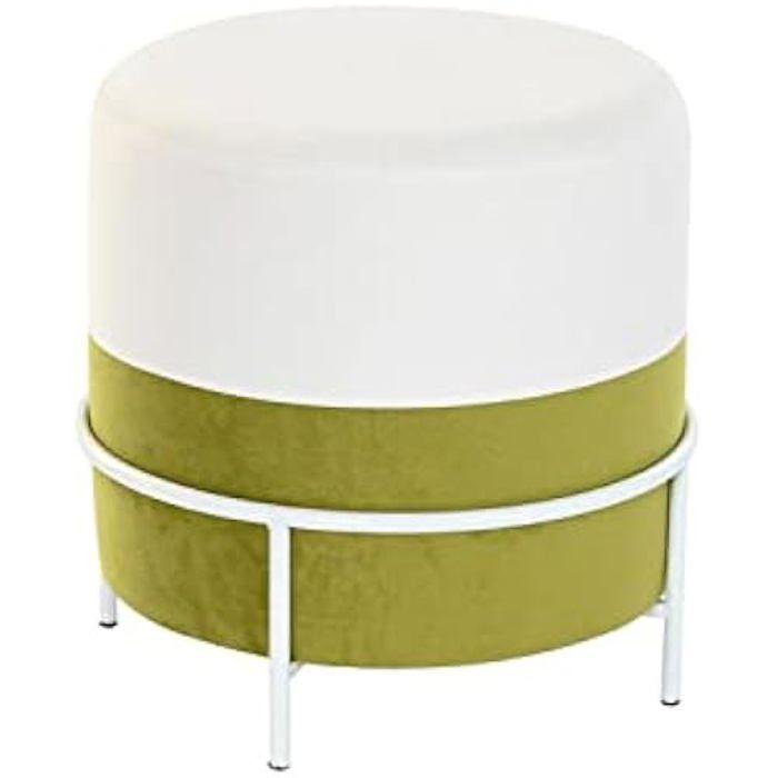 Repose-Pieds - DKD Home Decor - Métal - Vert et Blanc - 40x40x40 cm - Design Contemporain