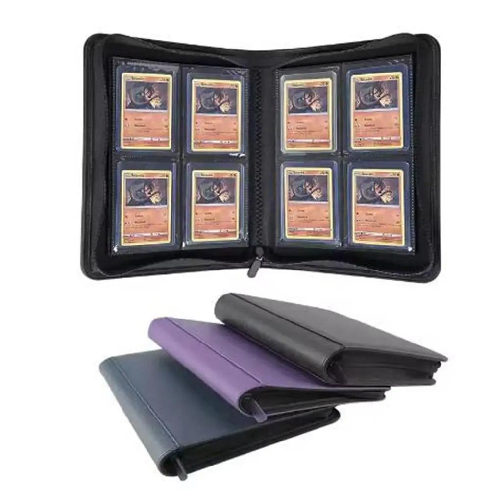 PU Toploader Binder 112 Toploaders Double Sided Pockets Toploader Album Large Capacity Dustproof Game Card Collector Game Cards