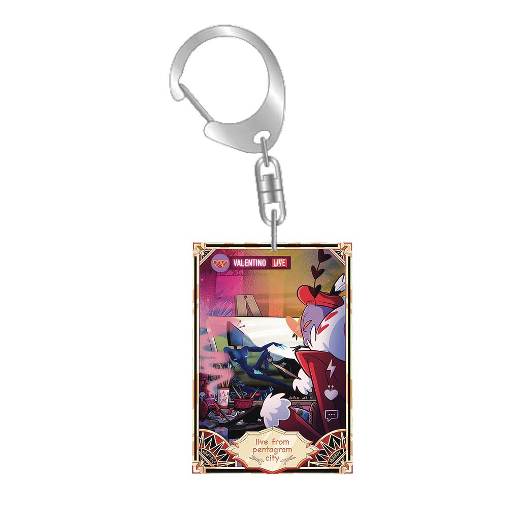 Anime Cartoons Acrylic Key Chain for Abel Peppermint 3 Vees Alastor Fat Nuggets Card Key Buckle Self-Made Student Bag Pendant