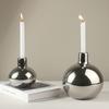 Gold and Silver European Luxury Dining Table Ornaments Candlelight Dinner Candlestick Living Room Home Modern Ceramic Decoration