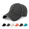 Distressed Cotton Baseball Adjustable Dad Hat Vintage Style Soft Curved Brim Casual Headwear for Men Women