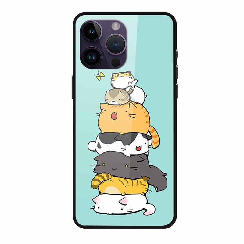 Glass Back Cover For iphone 16 Pro Max Phone Case 16Pro Max Hard Tempered Glass Case For iphone 15 Pro Max Case Soft TPU Bumper