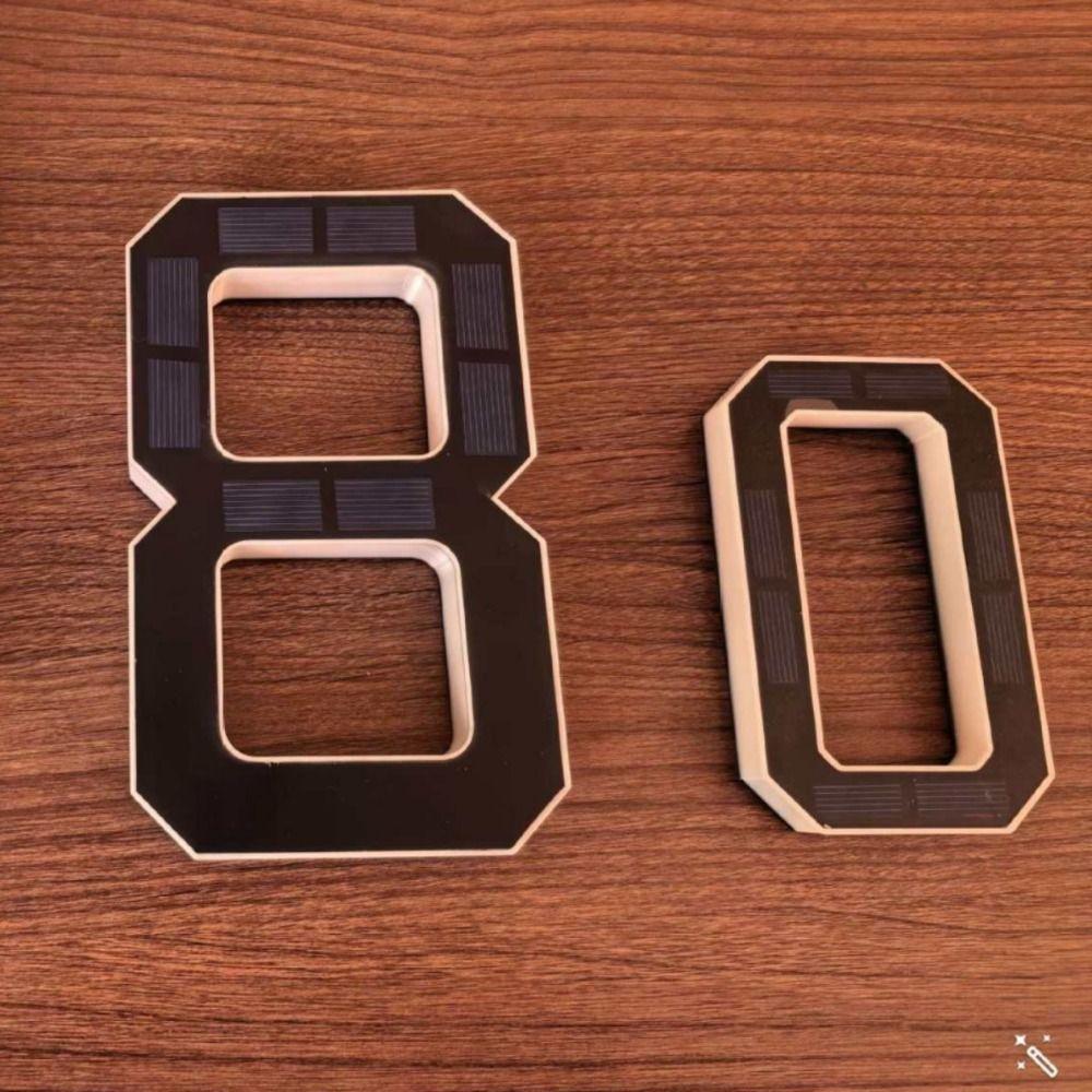 6.7IN Solar Lighted House Numbers Light No Wiring Solar Digital Doorplate  Party Centerpiece