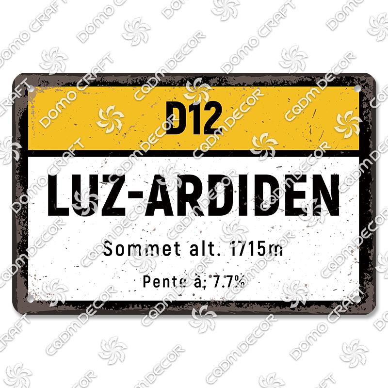 Berg Höhe Poster Metall Blechschilder Col De La Madeleine Hautacam Metallplatte Wanddeko Club Pub Wohnzimmer Zuhause