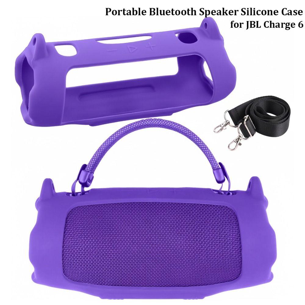 With Shoulder Strap Protective Sleeve Silicone Speaker Accessories for JBL Charge 6 Speaker
