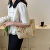 Bohemian Style Weave Straw Tote Bag Square Raffia Shoulder Bag Casual Beach Bag  Streetwear