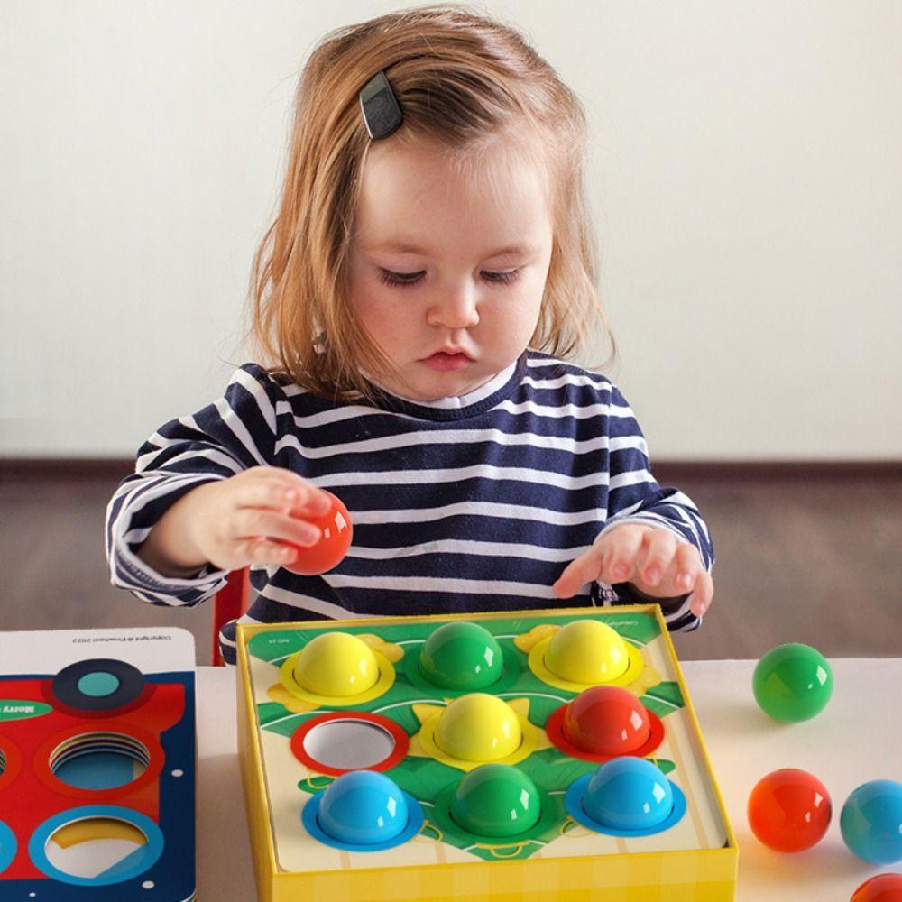 Large Particles Jigsaw Board Games Shape Sorter Mushroom Nail Beads Puzzle Toys  Kindergarten Kids