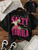 Salty Tequila Printing T-Shirt Women Cotton Summer Tops Comfortable Soft O-Neck Oversized Short Sleeve Casual Womans Clothes
