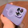 Matte Magnetic Wireless Charge Translucent Case For iPhone 15 14 13 12 Pro Max Plus Magsafe Full Lens Protector Hard Back Cover